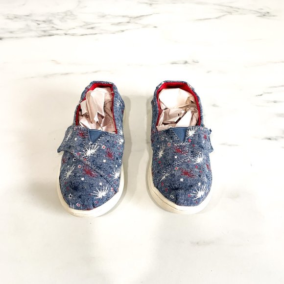 [SOLD] Toms Kids Size 7 Glow in the dark Fireworks Tiny Alpargatas Shoes - Picture 1 of 5
